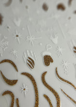 Charger l'image dans la galerie, 2 feuilles Stickers Noël Doré - model 2