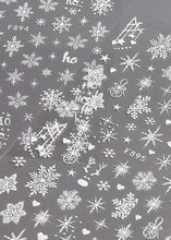 Charger l'image dans la galerie, 2 Feuilles Stickers Nail art Flocons / Noël