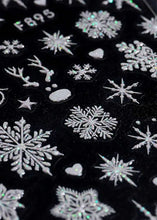 Charger l'image dans la galerie, 2 Feuilles Stickers Nail art Flocons / Noël