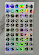 Charger l'image dans la galerie, numéros étiquettes autocollantes