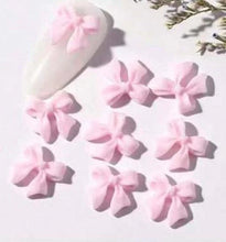 Charger l'image dans la galerie, Déco Noeuds Roses et Blancs 3D / décoration nail art