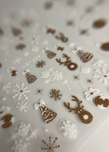 Charger l'image dans la galerie, 2 feuilles Stickers Noël Doré - model 3