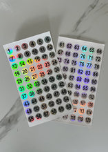 Charger l'image dans la galerie, Numéros Autocollants Étiquettes 1 à 120