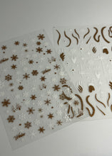 Charger l'image dans la galerie, 2 feuilles Stickers Noël Doré - model 2