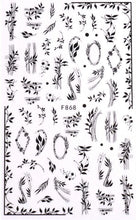 Charger l'image dans la galerie, 2 feuilles Stickers autocollants Feuillage printanier / Nail Art