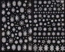 Charger l'image dans la galerie, 2 Feuilles Stickers Nail art Flocon de Neige