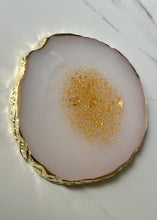 Charger l'image dans la galerie, Palette en résine Nail Art - Écru et feuille d’or