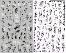 Charger l'image dans la galerie, 2 feuilles Stickers autocollants Feuillage printanier / Nail Art