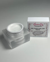 Charger l'image dans la galerie, Gel Paint White sans résidu Beauty Passion France - Pot de 5ml de gel de décoration blanc pur ultra-opaque pour Nail Art et French.