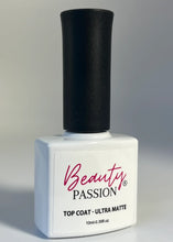Charger l'image dans la galerie, Flacon de Top Coat Ultra Matte 10ml Beauty Passion, finition effet velours mat sans résidu pour Nail Art sophistiqué.