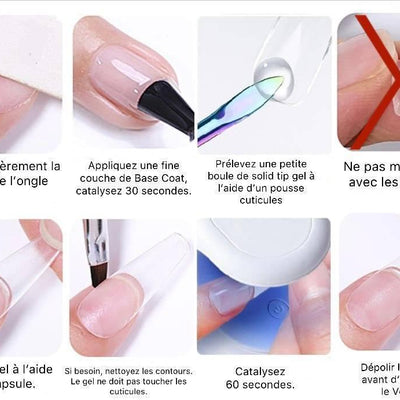 Coller ses capsules américaines avec du Solid Tip Gel.