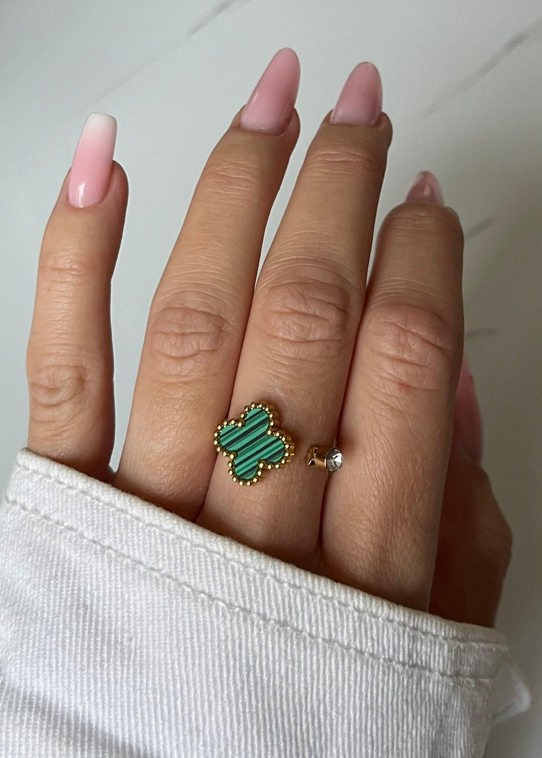 Bague Melyssandre  - Acier Inoxydable Doré Vert Vintage