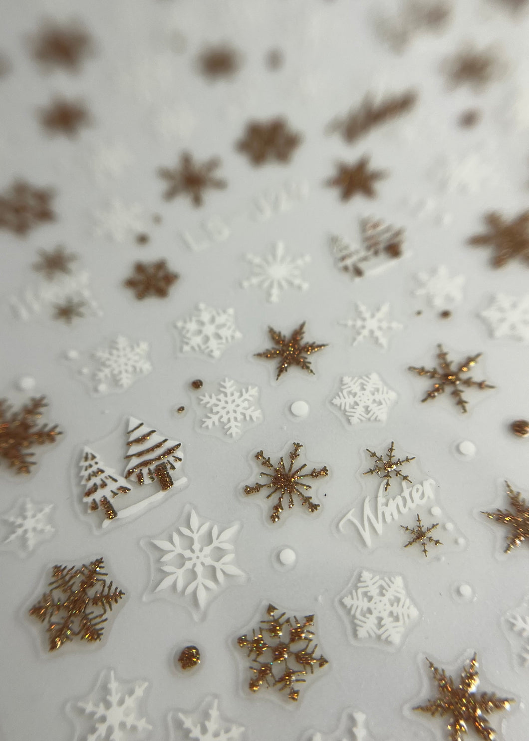 2 feuilles Stickers Noël Doré - model 2