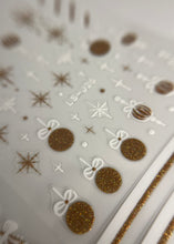 Charger l&#39;image dans la galerie, 2 feuilles Stickers Noël Doré - model 3
