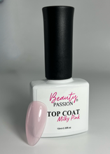 Charger l'image dans la galerie, Flacon de Top Coat brillant Milky Pink finition rose laiteux pour vernis semi-permanent.
