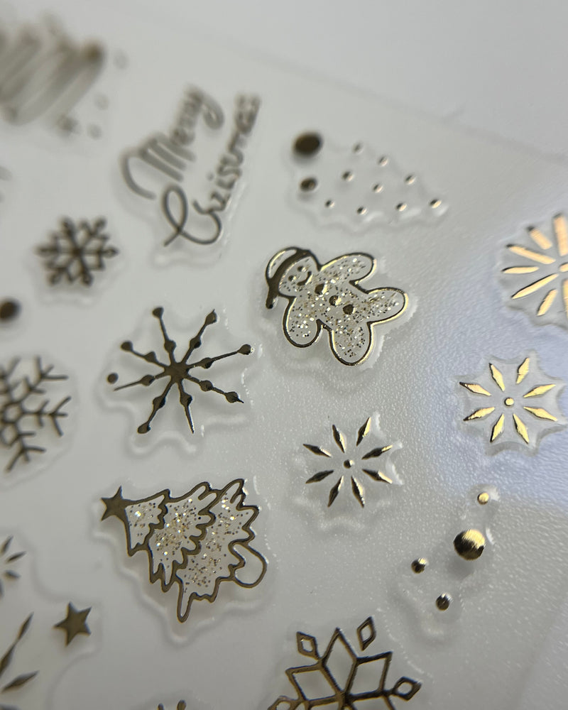 2 feuilles Stickers Noël Sucre d’orge / Nail Art