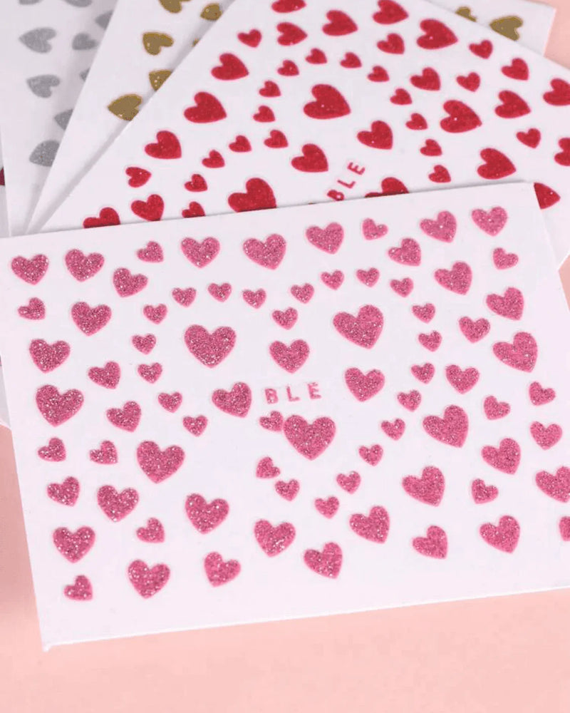 6 pièces Stickers autocollants Cœurs Saint Valentin