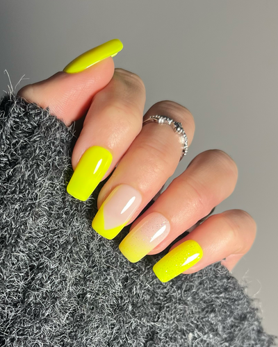 Vernis semi permanent jaune fluo