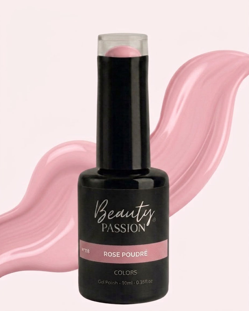 vernis semi permanent rose poudré pastel clair 