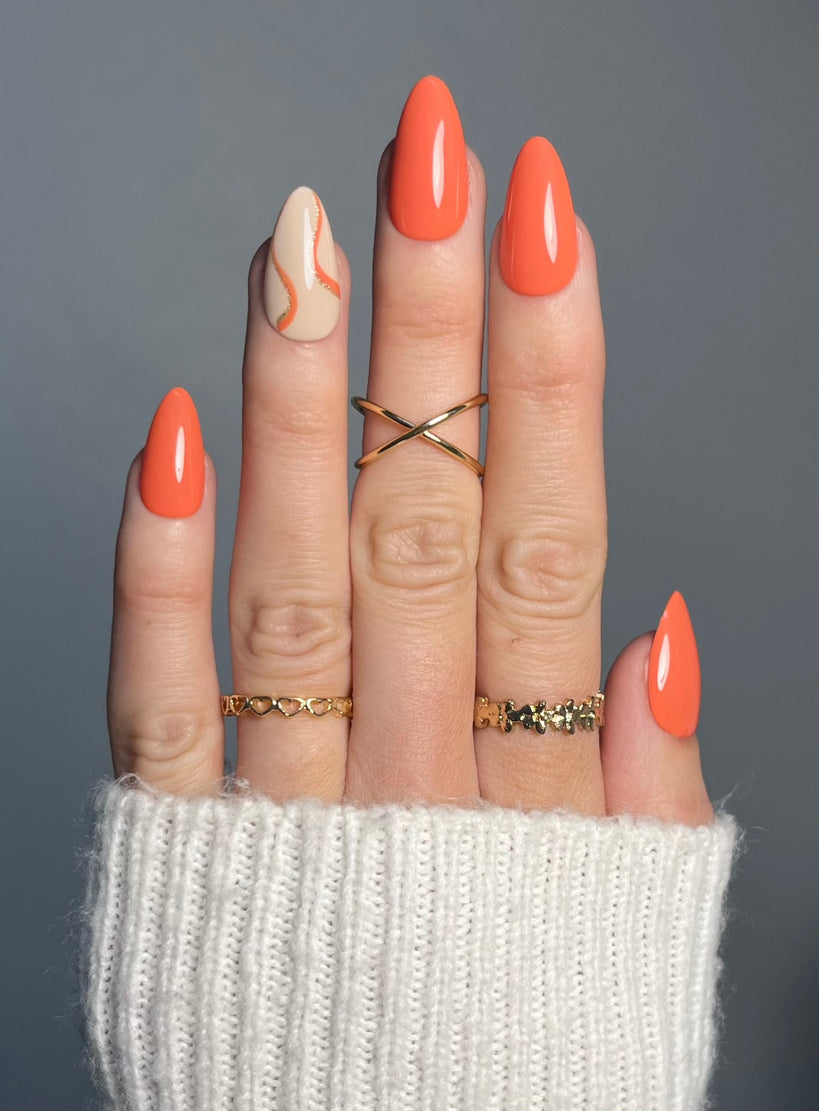 Vernis Semi-permanent Integral Nail Beauty Professionnel - Couleur Orange, Destockage Neuf