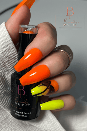 Vernis semi permanent orange fluo