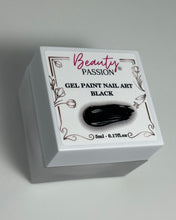Charger l'image dans la galerie, Gel Paint noir professionnel Beauty Passion France, spécial tracés fins et décoration relief, formule sans résidu pour application poudre chrome.
