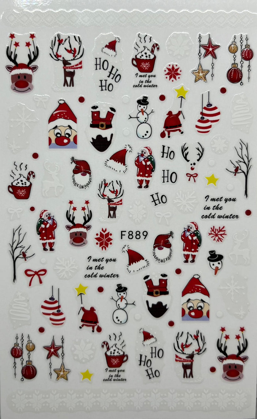 Stickers 3D Noël Pour Ongles – Décalcomanies Nail Art Trop Mignonnes !